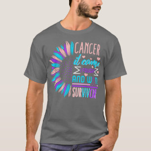 Medvetenhet om sköldkörtelcancer Survivor Solros T Shirt