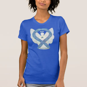 Medvetenhet om sköldkörtelsjukdom Ribbon Angel Shi Tee Shirt