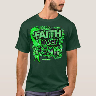 Medvetenhet om skolios Ribbon Faith over Fear Leop T Shirt