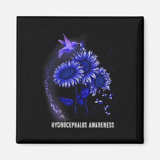 Medvetenhet om solrosblommor - Hydrocephalus Magnet (Framsidan)
