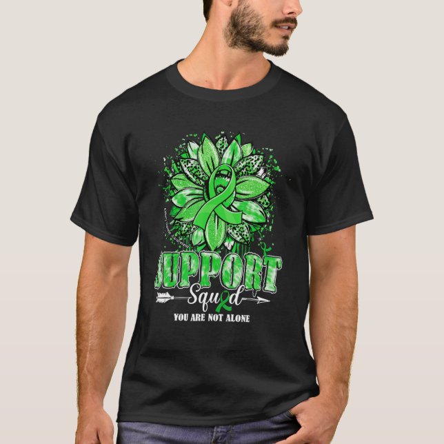 Medvetenhet om solrosstödet Squad Kidney Disease T Shirt (Framsida)