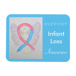 Medvetenhet om spädbarnsförlust Ribbon Angel Anpas Magnet