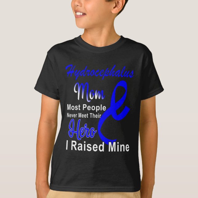 Medvetenhet om stöd för Mamma Blue Ribbon Mor T Shirt (Framsida)