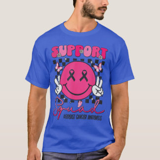 Medvetenhet om stödtrupp Leende ansikte Rosa band T Shirt