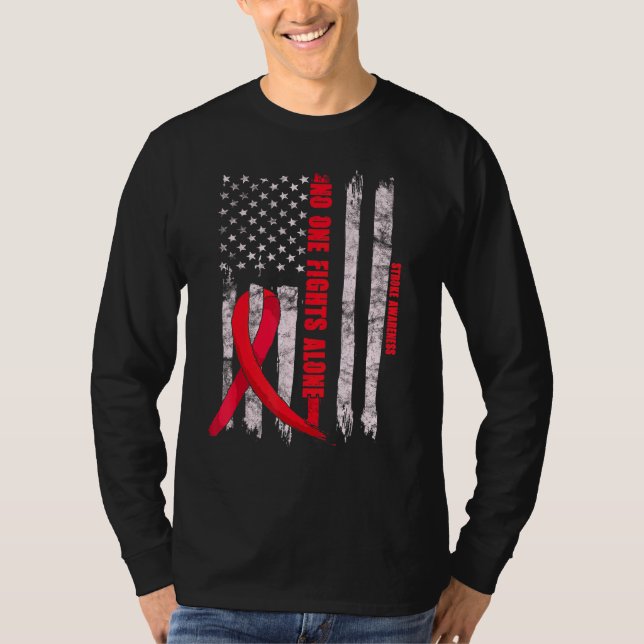 Medvetenhet om stroke Cerebrovaskulär olycka Relat T Shirt (Framsida)