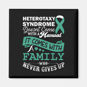 Medvetenhet om syndrom Familjestöd Teal Band Magnet