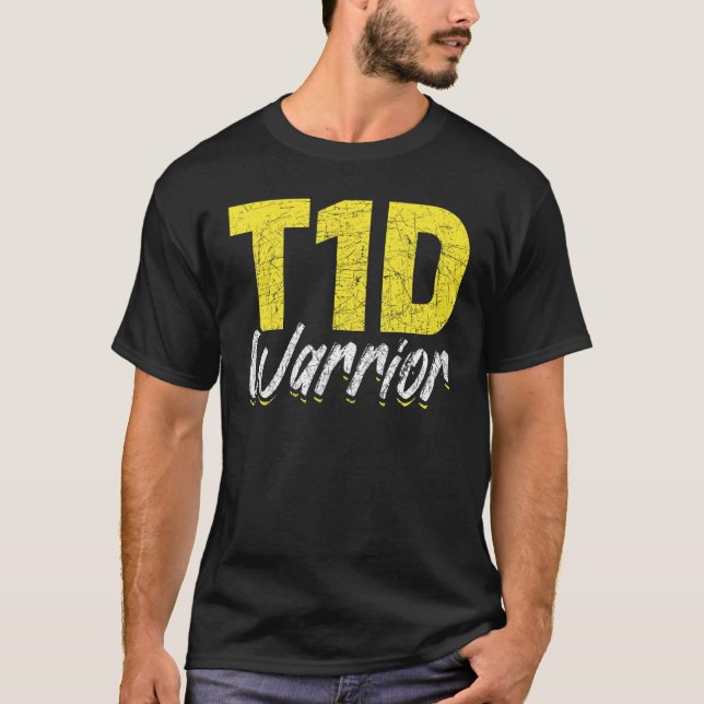Medvetenhet om T1D vid anfallsdiabetes månad typ 1 T Shirt (Framsida)