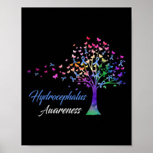 Medvetenhet om Träd Ribbon Kärlek Hope Awareness Poster