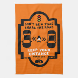 Medvetenhet om trafiksäkerhet för cyklar kökshandduk