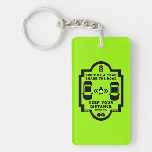 Medvetenhet om trafiksäkerhet för cyklar nyckelring (Framsidan)