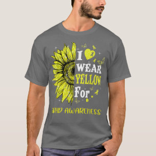 Medvetenhet om Twinkle Heart-solros T Shirt