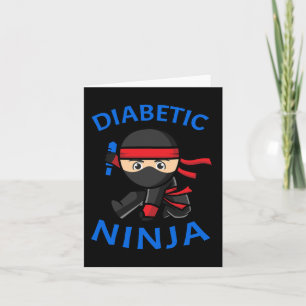 Medvetenhet om typ 1-diabetes Diabetiker Ninja T1D Kort