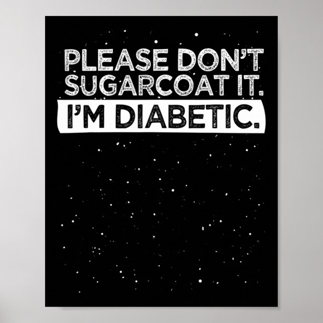Medvetenhet om typ 1-diabetes Sockerbeslag D. Poster (Framsidan)