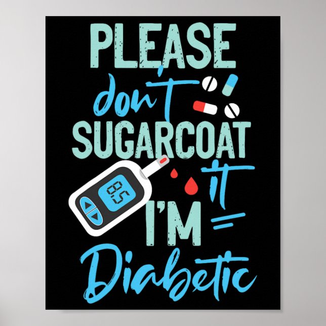 Medvetenhet om typ 1-diabetes Sockerbeslag D. Poster (Framsidan)