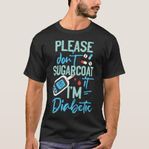 Medvetenhet om typ 1-diabetes Sockerbeslag D. T Shirt