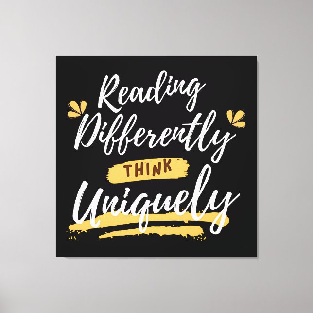 medvetenhet om världsdyslexi canvastryck (Framsida)