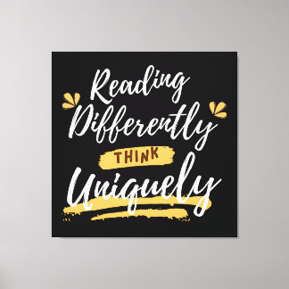 medvetenhet om världsdyslexi canvastryck