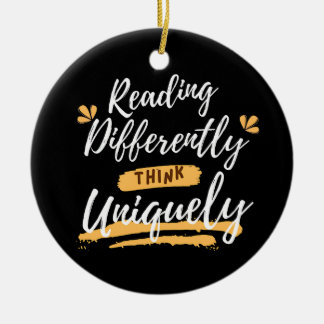 medvetenhet om världsdyslexi julgransprydnad keramik