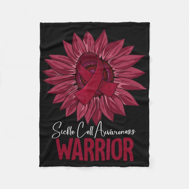 Medvetenhet om Warrior Sickle-cell Fleecefilt (Framsidan)