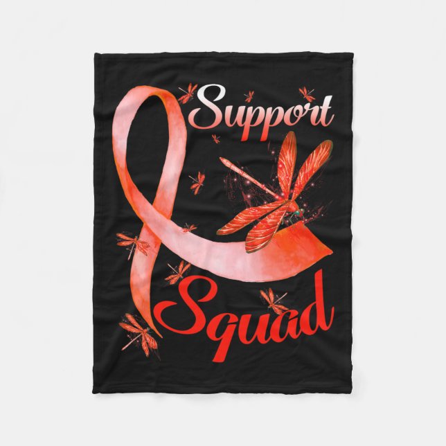Medvetenhet om Warrior Support Squad Dragonfly Rsd Fleecefilt (Framsidan)