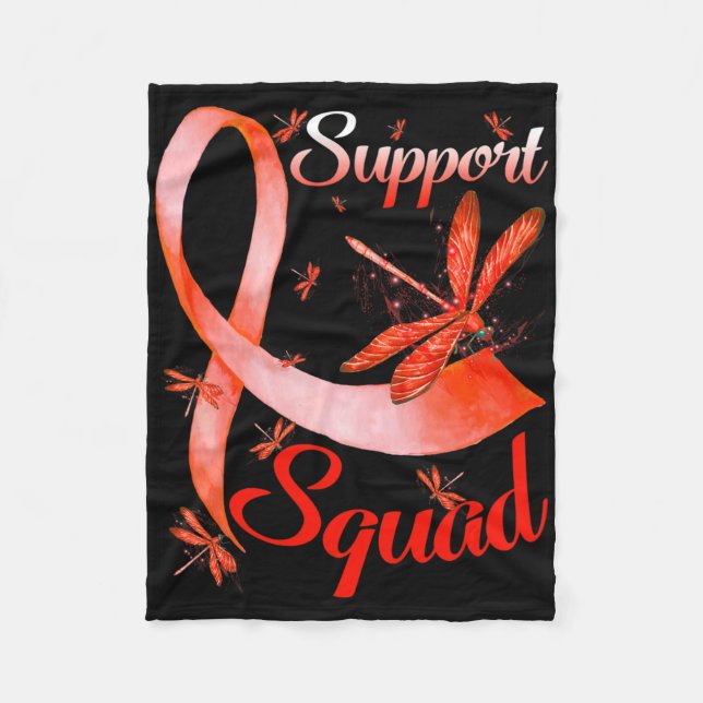 Medvetenhet om Warrior Support Squad Dragonfly Rsd Fleecefilt (Framsidan)