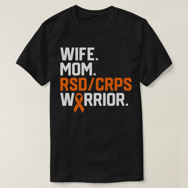 Medvetenhet om Wife Mamma RSD CRPS Warrior Awarene T Shirt (Design framsida)