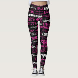 Medvetenhet Ord... bröstcancer Leggings