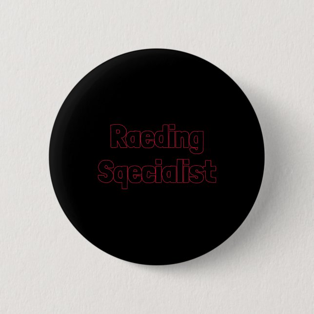 Medvetenhet - Raeding Speqialist Rolig Dyslexi  Knapp (Framsida)