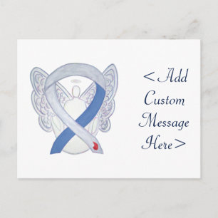 Medvetenhet Ribbon IDDM Angel Postcard Vykort