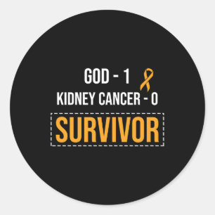 Medvetenhet Ribbon Kidney Cancer Runt Klistermärke
