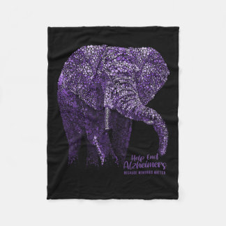 Medvetenhet S Och Gåvor Lila Elefant Fleecefilt