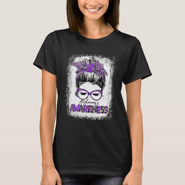 Medvetenhet Stark Lila Ribbon Women Bandana Gift T Shirt (Framsida)