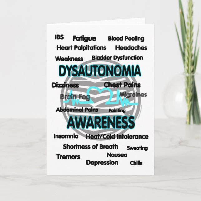 Medvetenhet/symptom...Dysautonomia Kort (Framsida)
