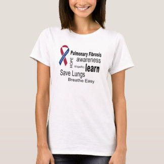 Medvetenhet T för Pulmonary Fibrosis Tee