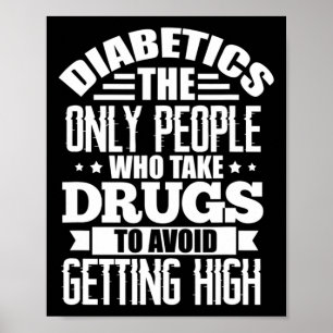 Medvetenhet Typ 1 Roligt Diab typ 2- diabetes Poster