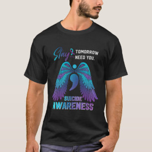 Medvetenhet Vingar och dag för förebyggande av sjä T Shirt