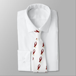 Medvetenhetband (Burgundy & kräm) Slips
