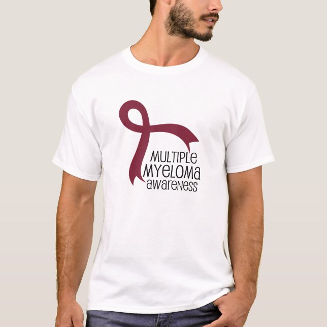 Medvetenhetband för åtskillig Myeloma Tee Shirt (Framsida)