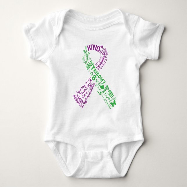 Medvetenhetband för Trisomy 8 Tee (Framsida)