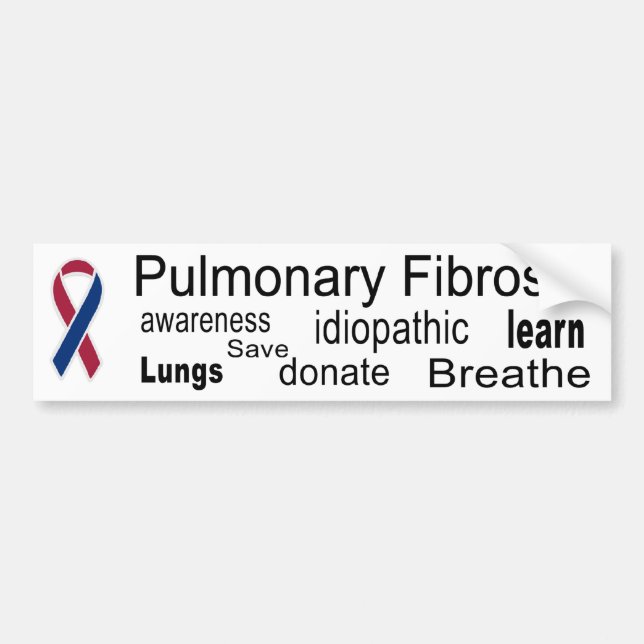 Medvetenhetbildekal för Pulmonary Fibrosis Bildekal (Framsidan)