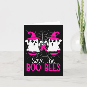 Medvetenheten hos Boo Bees Breast Cancer Halloween Kort