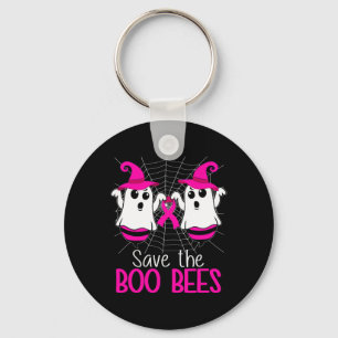 Medvetenheten hos Boo Bees Breast Cancer Halloween Nyckelring
