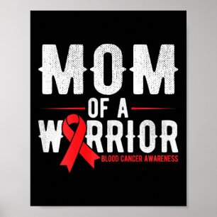Medvetenheten om blodcancer mamma i krigaren poster