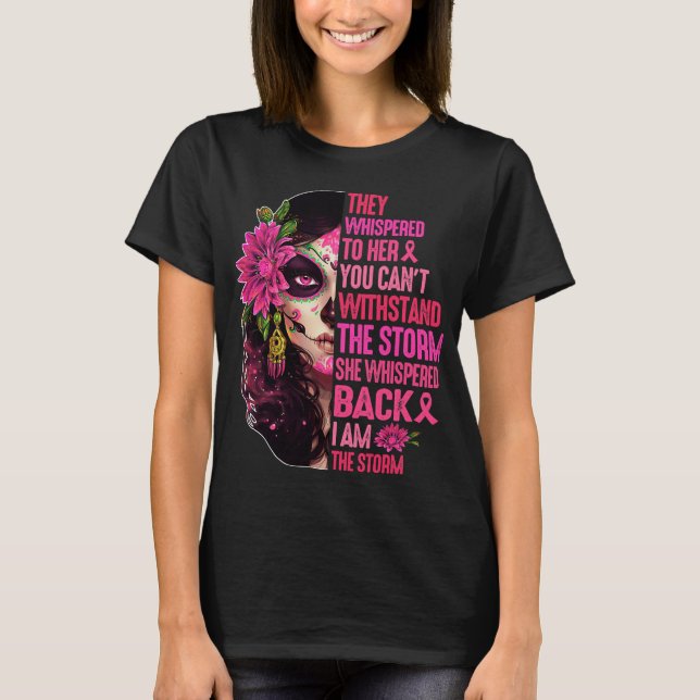 Medvetenheten om bröstcancer är stormdagen t shirt (Framsida)