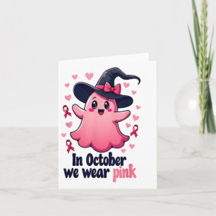 Medvetenheten om bröstcancer, Halloween, i oktober Kort