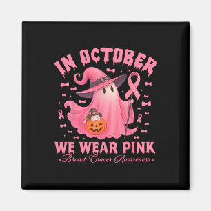 Medvetenheten om bröstcancer, Halloween, i oktober Magnet