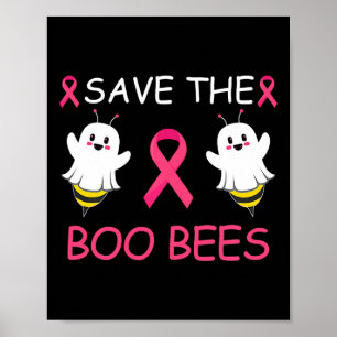 Medvetenheten om bröstcancer hos Boo Bees Hallowee Poster