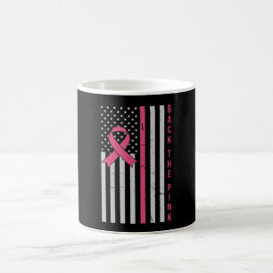 Medvetenheten om bröstcancer hos det Rosa USA-patr Kaffemugg