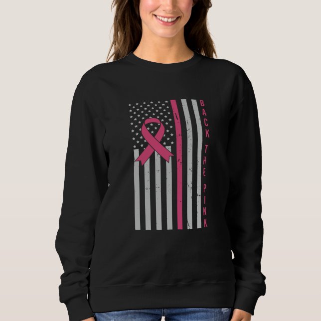 Medvetenheten om bröstcancer hos det Rosa USA-patr T Shirt (Framsida)