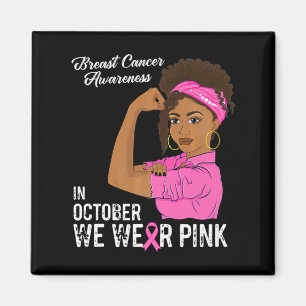 Medvetenheten om bröstcancer hos kvinnor i oktober magnet